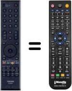 Télécommande équivalente Toshiba WHV15780