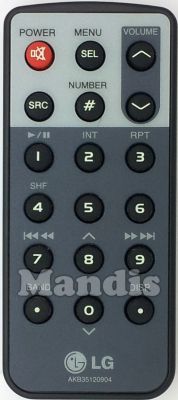 Télécommande d'origine LG AKB35120904