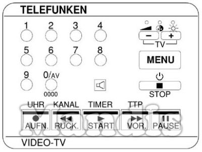 Originalfernbedienung TELEFUNKEN FB 1135 TTP (925TX1684) Originalfernbedienung TELEFUNKEN FB 1135 TTP (925TX1684)