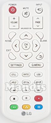 Télécommande d'origine LG MKJ50025128 Télécommande d'origine LG MKJ50025128