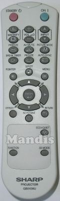 Télécommande d'origine SHARP GB015WJ (RRMCGB015WJSB)