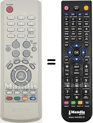 Télécommande équivalente Samsung AA5900328A