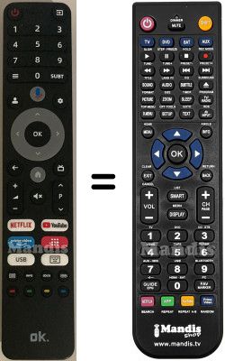Replacement remote control ok. 40GF-5023C