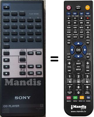 Gleichwertige Fernbedienung Sony RM-D690 Gleichwertige Fernbedienung Sony RM-D690