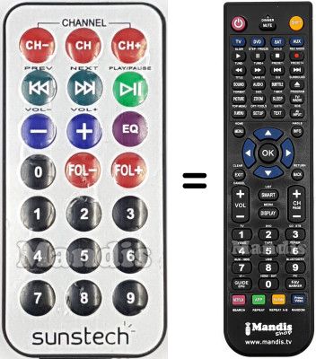 Gleichwertige Fernbedienung REMCON2228