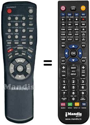 Gleichwertige Fernbedienung 0001 B