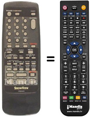 Télécommande équivalente Sinudyne SV 9089