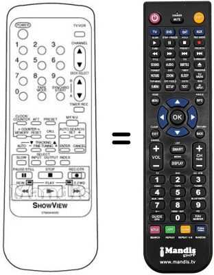Replacement remote control Sinudyne SV 9222