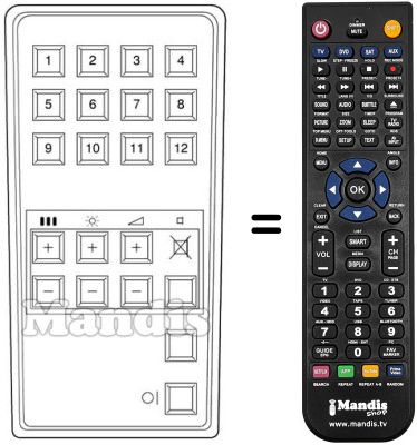 Replacement remote control 08482