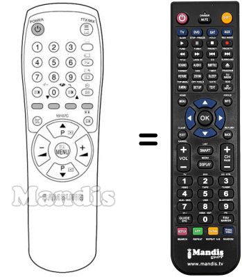 Replacement remote control 10107 C