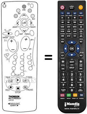 Replacement remote control Thomson 28 WZ 610 S Replacement remote control Thomson 28 WZ 610 S