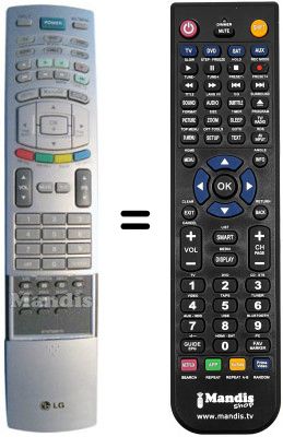 Replacement remote control LG 37 LB 1RR