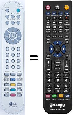 Replacement remote control LG 15 LC 1R