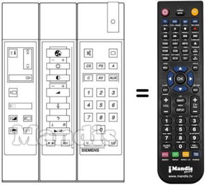 Replacement remote control 753371