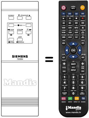 Replacement remote control 753994