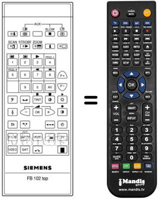 Télécommande équivalente 756404