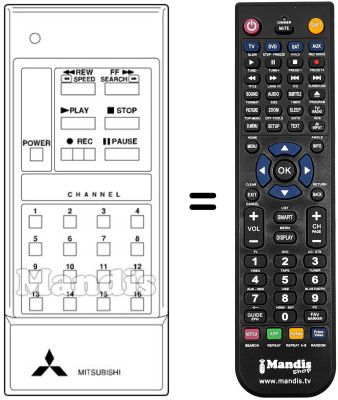 Replacement remote control 939P-08906 Replacement remote control 939P-08906