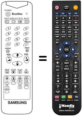Gleichwertige Fernbedienung Samsung 20 C3DF Gleichwertige Fernbedienung Samsung 20 C3DF