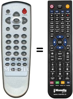 T&eacute;l&eacute;commande &eacute;quivalente Sliding ST-1703W