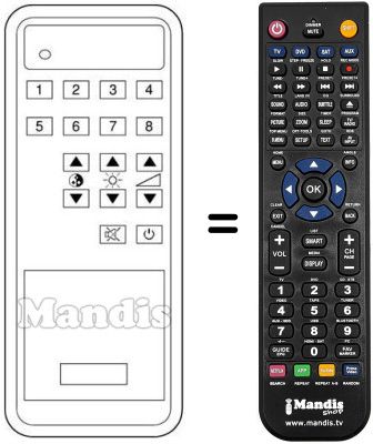 Replacement remote control JVC 7823 FC