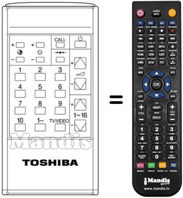 Gleichwertige Fernbedienung CT-9108