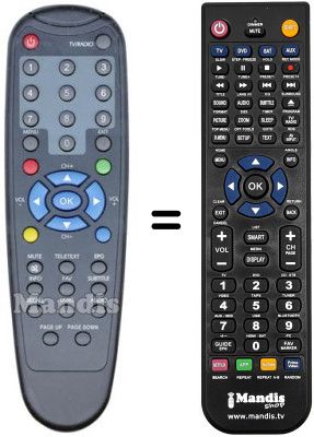 Gleichwertige Fernbedienung AUDIOLA DEC 649