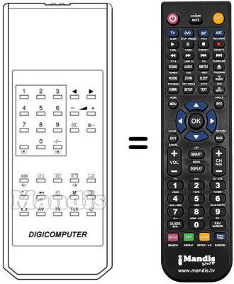 Télécommande équivalente DIGICOMPUTER Télécommande équivalente DIGICOMPUTER