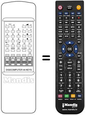 Replacement remote control DIGICOMPUTER 44 KEY