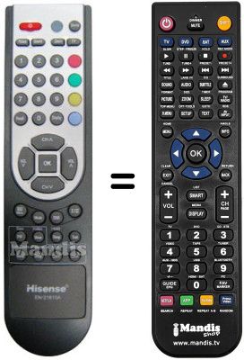 Gleichwertige Fernbedienung Hisense LCD 32W07 EU