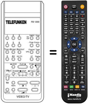 Gleichwertige Fernbedienung FB 1200