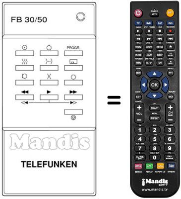 Replacement remote control FB 30 / 50