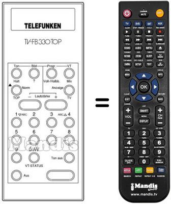 Replacement remote control FB 330 TOP