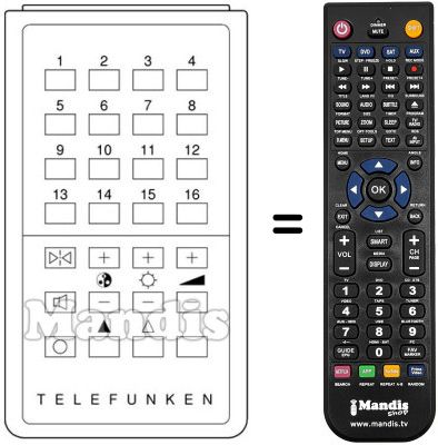 Replacement remote control FB 5016