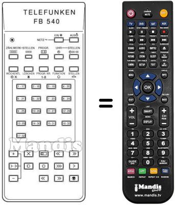 Replacement remote control FB 540