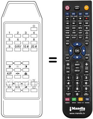 Replacement remote control 105-523J