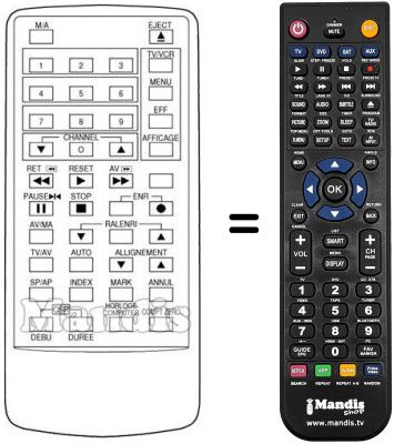 Replacement remote control LG GSE-C40 S