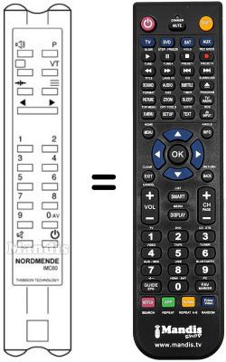 Télécommande équivalente IMC 60 Télécommande équivalente IMC 60
