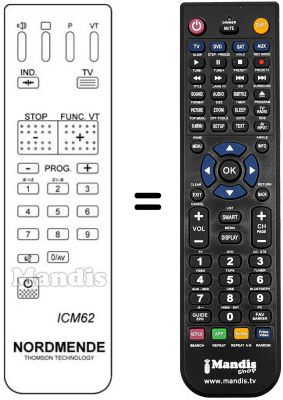 Télécommande équivalente IMC 62 Télécommande équivalente IMC 62