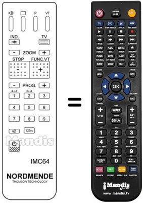 Télécommande équivalente IMC 64 Télécommande équivalente IMC 64