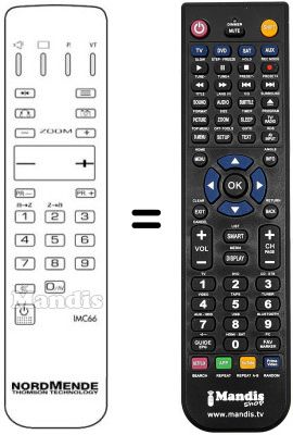 Télécommande équivalente IMC 66 Télécommande équivalente IMC 66