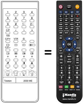 Replacement remote control 2030 ME