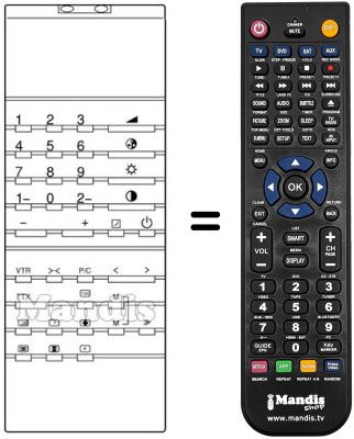 Gleichwertige Fernbedienung INFRARED 30 M