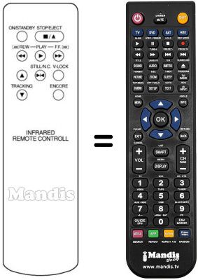 Replacement remote control INFRARED REMOTE CONTROL Replacement remote control INFRARED REMOTE CONTROL