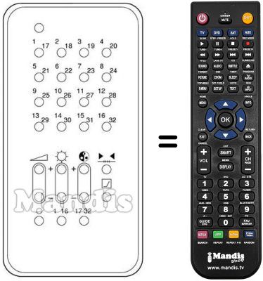 Replacement remote control IR 320