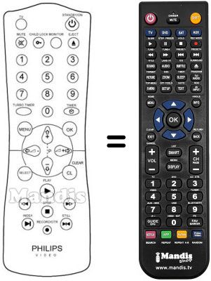Gleichwertige Fernbedienung JP 09