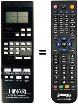 Télécommande équivalente LCD PROGRAMMABLE