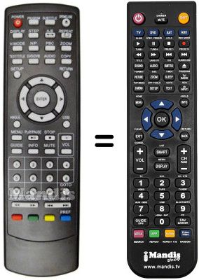 Télécommande équivalente BRAVO MAGIC 2 IN 1