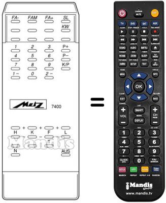Télécommande équivalente MECATRON 7400