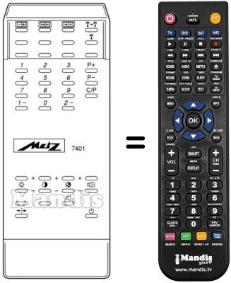 Télécommande équivalente MECATRON 7401