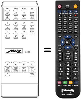 Télécommande équivalente MECATRON 7402